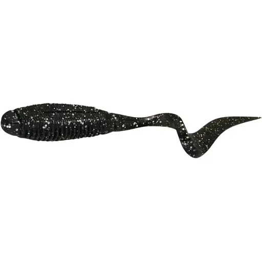 Силикон Jackall Rhythm Curly 5" HL Lame Black (5 шт/уп)