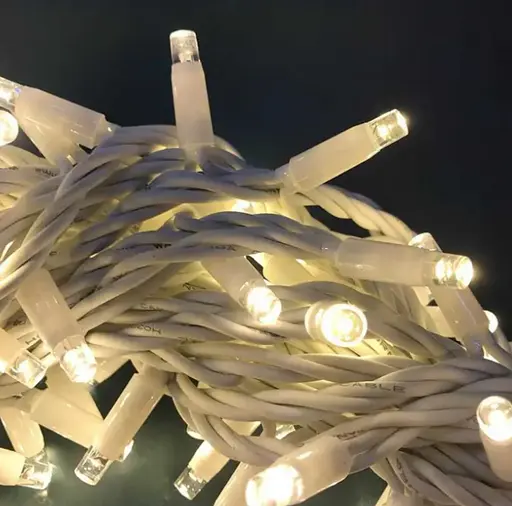 Вулична, надійна яскрава LED-гірлянда довжина 10 метрів, кількисть Cob крапель 100 LED, для дому, тераси на дерева - фото 4