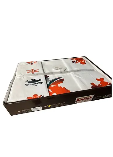 Комплект турецької постільної білизни євро 200 x 220 new year сатин TC303375613 - фото 2