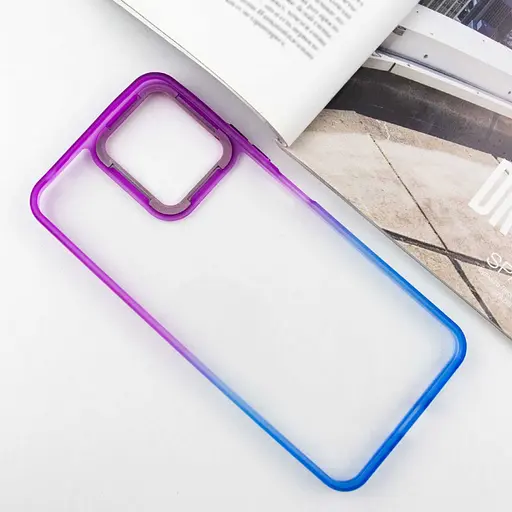 Чехол Epik TPU+PC Fresh sip series для Xiaomi Redmi 12 Синий / Фиолетовый - фото 3