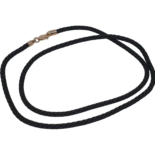 Ювелірний шовковий шнурок Golden Time з золотими вставками. Ц2033ШЧ2 55