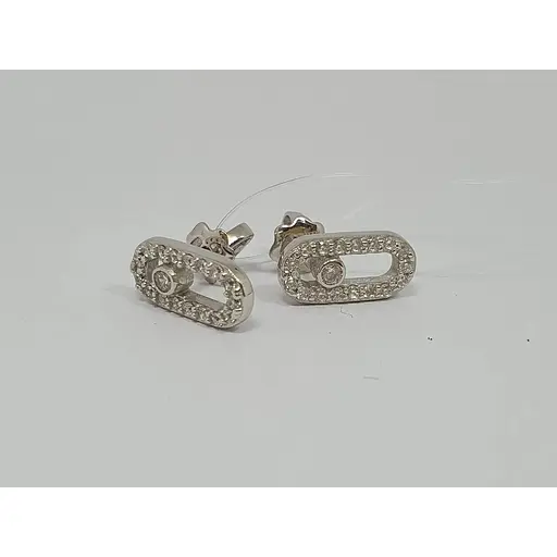 Серебряные пуссеты Qvaliz с фианитами. 90201278 - фото 2