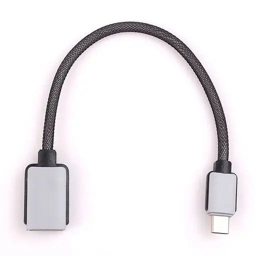 Переходник USB 3.1 Type-C --> USB (OTG) OEM, кабель 0.2м, оплетка - фото 2