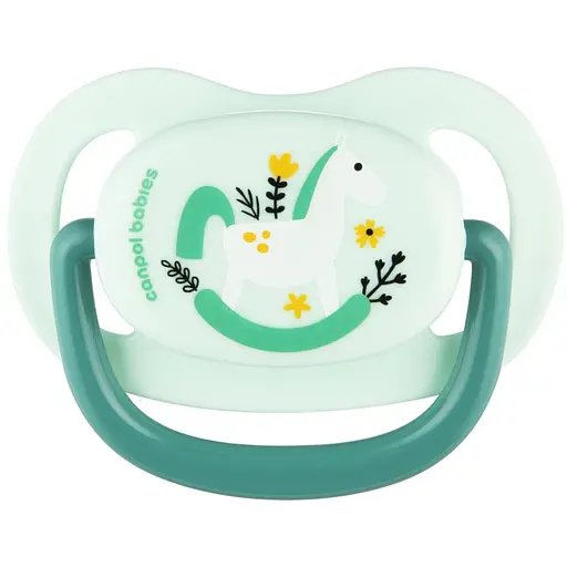 Пустышка Canpol babies Toys силиконовая анатомическая 18+ мес. зеленая (23/258_gre2)