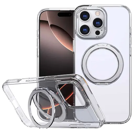 Чохол Epik TPU+PC Empire with MagSafe and Ring для Apple iPhone 16 Pro Max 6.9 Clear