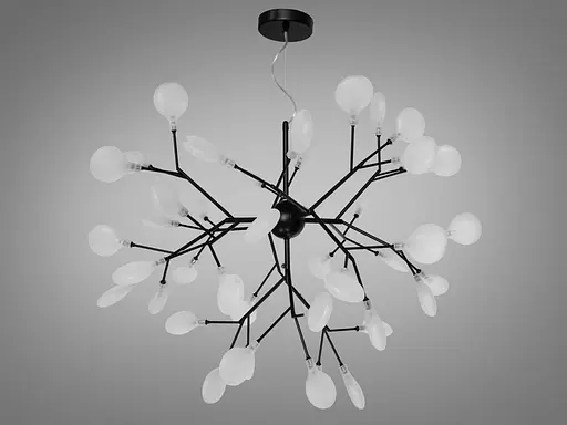 Эстетически привлекательная, качественная люстра "Светлячок", на 45 ламп, черная - фото 1