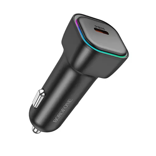 Автомобильное зарядное устройство BOROFONE BZ28 Trophie single port PD30W car charger черный - фото 3