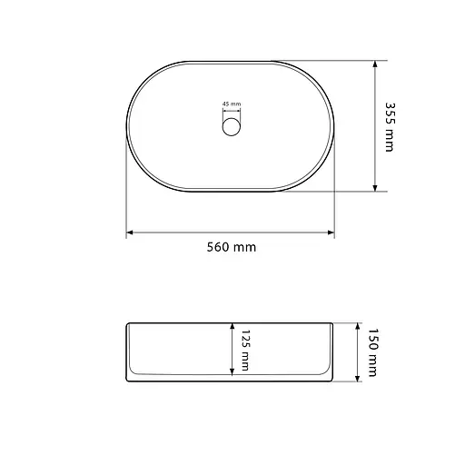 Умивальник VBI Aversa white накладний VBI-014200, Білий - фото 2