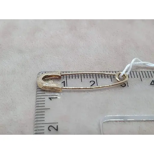 Золота брошка-шпилька Гаразд з діамантом. 3083387Ж - фото 3