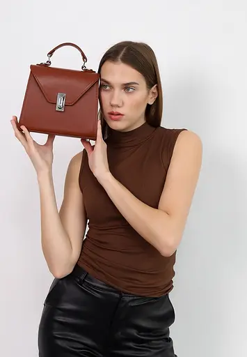 Жіноча шкіряна сумка Futsy Світло-коричнева - фото 2