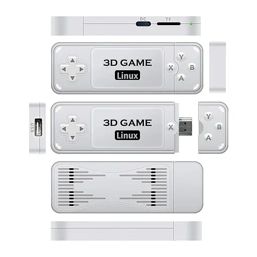 Игровая приставка консоль геймстик Powkiddy Boyhome Y6 3D Linux Game Stick 128GB S905X2 +11000 видеоигр - фото 4