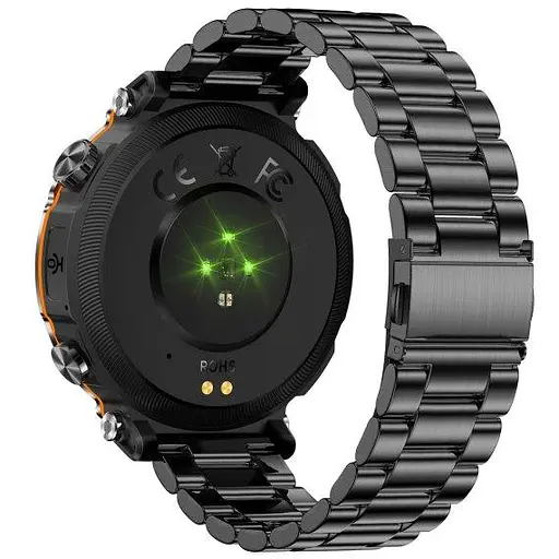 Розумний наручний годинник Smart Avation Pro Steel 2 ремінця (Чорний) - фото 3