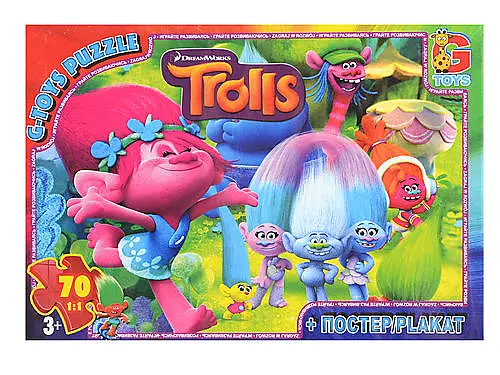Пазлы G-Toys Тролли, 70 элементов, TR0071