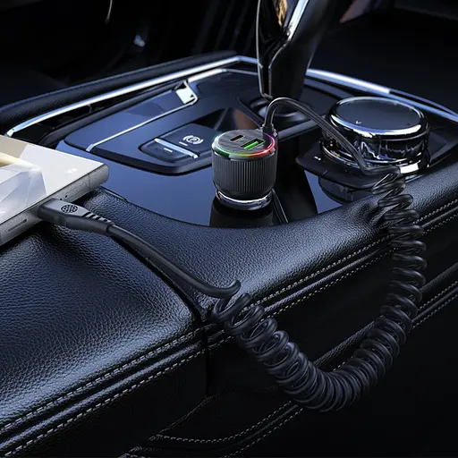 Автомобильное зарядное устройство для Hoco NZ17A USB/2 Type-C PD 50W с кабелем Type-C черный - фото 6