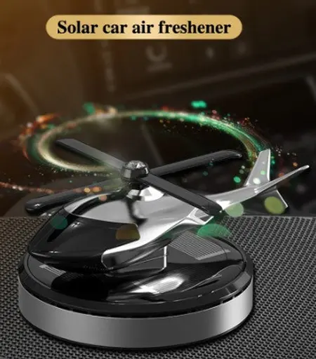 Ароматизатор автомобільний Вертоліт з каменем на сонячній батареї - фото 4