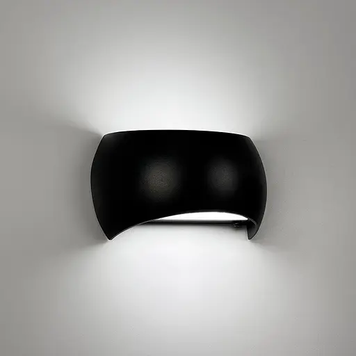 Бра в черном округлом корпусе 18х10 см Line F Арт. WB9/180 BK - фото 3