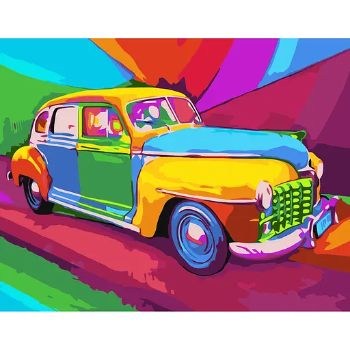 Картина за номерами Strateg ПРЕМІУМ Арт-авто з лаком розміром 40х50 см VA-3631 4823113822255 - фото 1