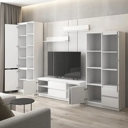 Комплект меблів у вітальню VAYS шафа R-26, шафа R-27, тумба R-28, полиці М-22 - фото 10