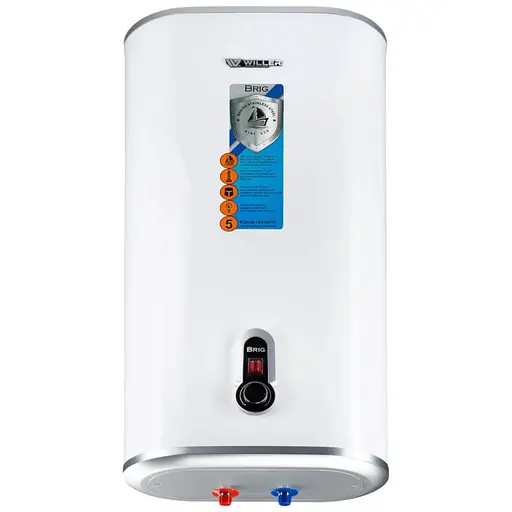Водонагреватель Willer Brig, 2 кВт, сухой ТЭН, 50 л, прямоугольный, вертикальный, белый (IV50DR) - фото 1