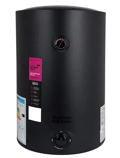 Водонагреватель электрический Thermo Alliance, 1500 Вт, мокрый ТЭН, 80 л универсальный, цилиндрический, черный (D80VH15Q3В) - фото 1
