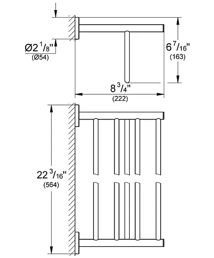 Полочка для полотенец Grohe Bau Cosmopolitan Neutral 40462001, Хром - фото 4