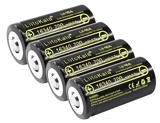 Аккумулятор LiitoKala Lii-16A 16340 700mah (Черный) - фото 3