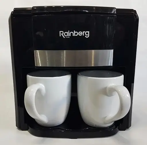 Капельная кофеварка Rainberg RB-613 на 2 чашки Черная 500 Вт - фото 2