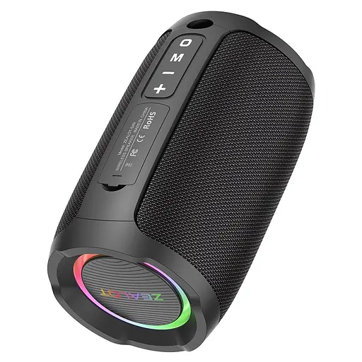 Портативна bluetooth колонка Zealot S49 з LED підсвічуванням чорний - фото 5