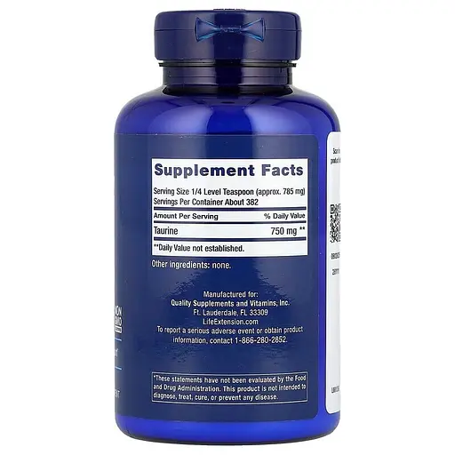 Таурін у порошку Life Extension Taurine Powder, 300 грам - фото 2