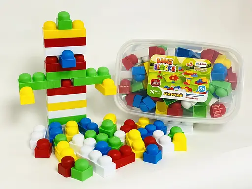 Конструктор BAMSBLOCK №5, 74 детали, Бамсик, 29x18x15 см, 115/6