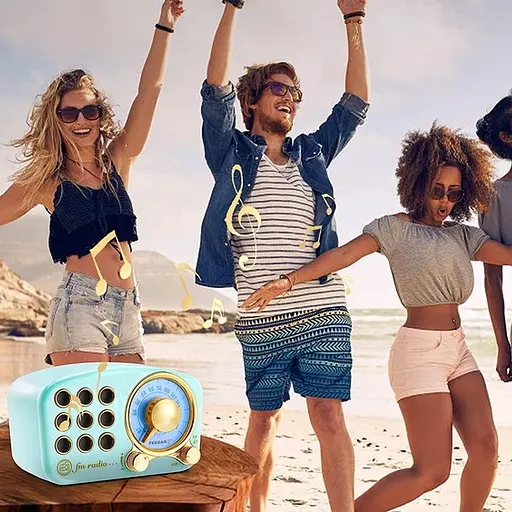 Bluetooth-динамік Gredio Retro, вінтажне FM-радіо в класичному сучасному стилі, сильне посилення басів - фото 3