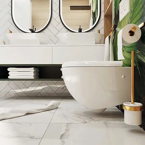 Щітка для унітаза NATURE BOX, золото (05911) - фото 2