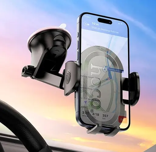 Автомобильный держатель с креплением на присоску Hoco H54 магнитный держатель для телефона в машину Черный - фото 7