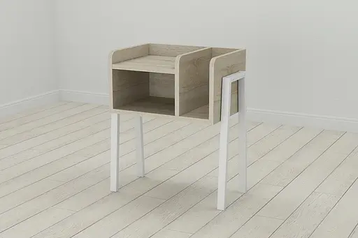 Тумба модульна Ferrum-decor Амелі 540x450x320 метал Білий ДСП Сонома 16 мм (FRD-103014)