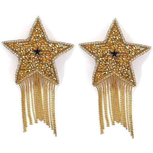Пестис-звезды с бахромой JSY Nipple Sticker RT236112 Gold, стикеры