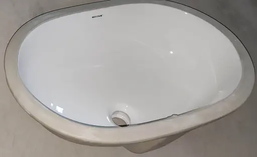 Умивальник врізний під стільницю Mixxus Premium Ellipse-1701 570x385x205 мм з переливом MP6566, Білий - фото 2