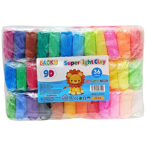 Набор для лепки с воздушным пластилином Bambi BK-1336, 36 цветов - фото 1