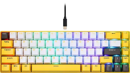 Клавиатура Motospeed BK67 Longhua Blue Yellow (mtbk67ymb) - фото 1
