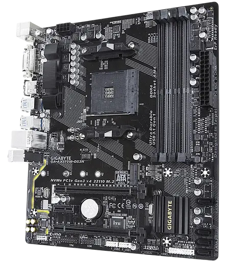 Материнська плата Gigabyte GA-AX370M-DS3H Socket AM4 (GA-AX370M-DS3H) Б/В