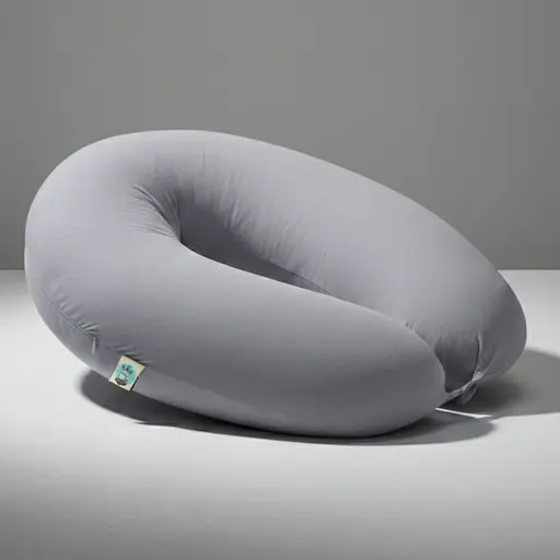 Подушка для вагітних та годування Sei Design трикотаж гіпоалергенна, наволочка з бавовни на блискавці сірий-беж 30 х 190 см (8000036178*002)