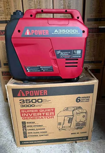 Инверторный бензиновый генератор iPower A3500DI (3.0/3.5 кВт) с дисплеем, колесами и ручкой - фото 4