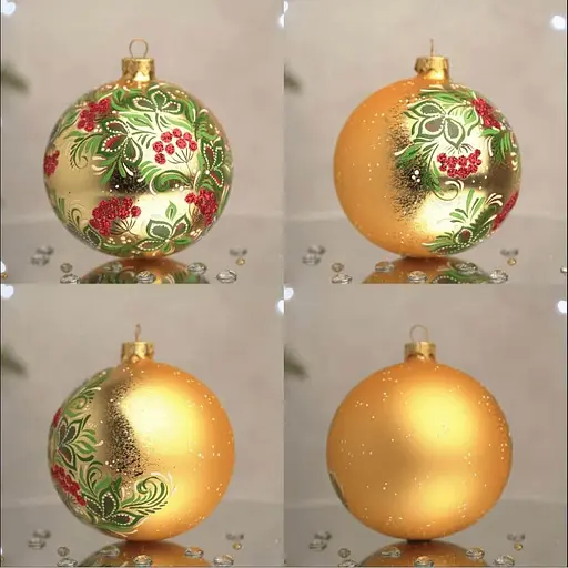 Ялинкова прикраса Санта Шоп Святкова калина скло (4820001154283) - фото 5