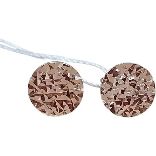 Золоті сережки-пуссети Favoritum з алмазною гранню. 210078