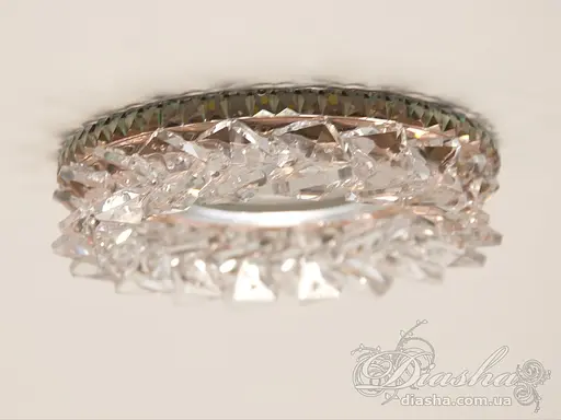 Чудовий, кришталевий, точковий світильник із вбудованим світлодіодним - фото 4