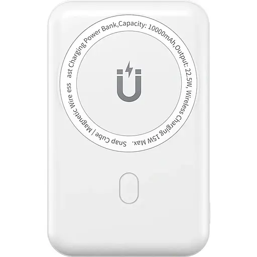 Зовнішній акумулятор Wiwu Snap Cube Magnetic Wireless Charger 10000mAh White (6973218947020) [104333]