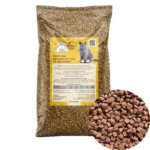 Сухий корм Дружок Економ класу для котів із кроликом 5кг - фото 1