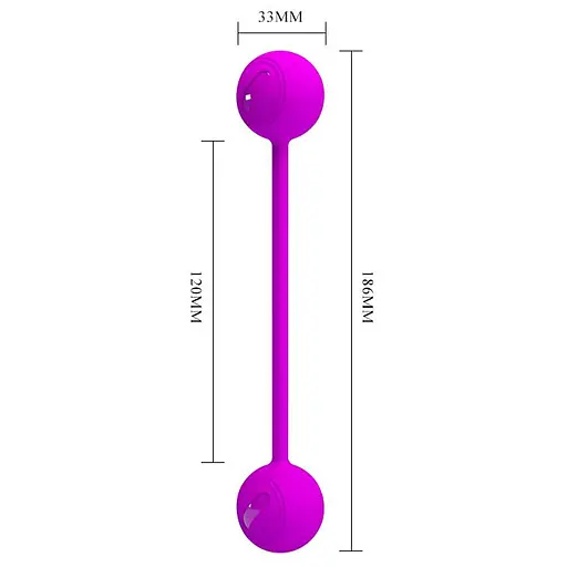Вагинальные шарики Pretty Love Kegel Ball III, 18.6 см, фиолетовый - фото 4
