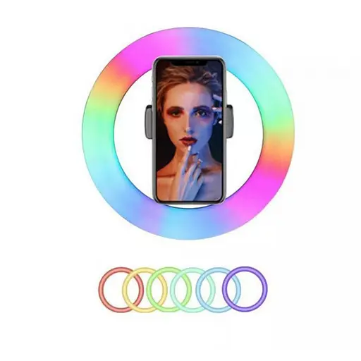 Кольцевая селфи-лампа RGB LED 26 см - фото 3