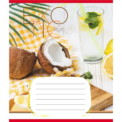 Зошит учнівський "Екзотичні фрукти" 048-590098K-4 в клітинку, 48 аркушів