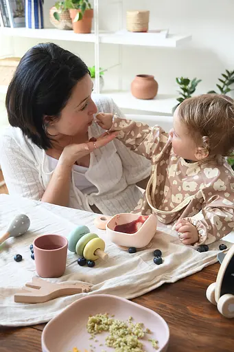 Набір Beaba 4+ тарілка миска стакан ложка рожевий/кремовий (913604) - фото 16